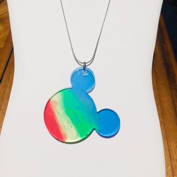 Handmade Autism Awareness colored pendant - Picture 10 of 14